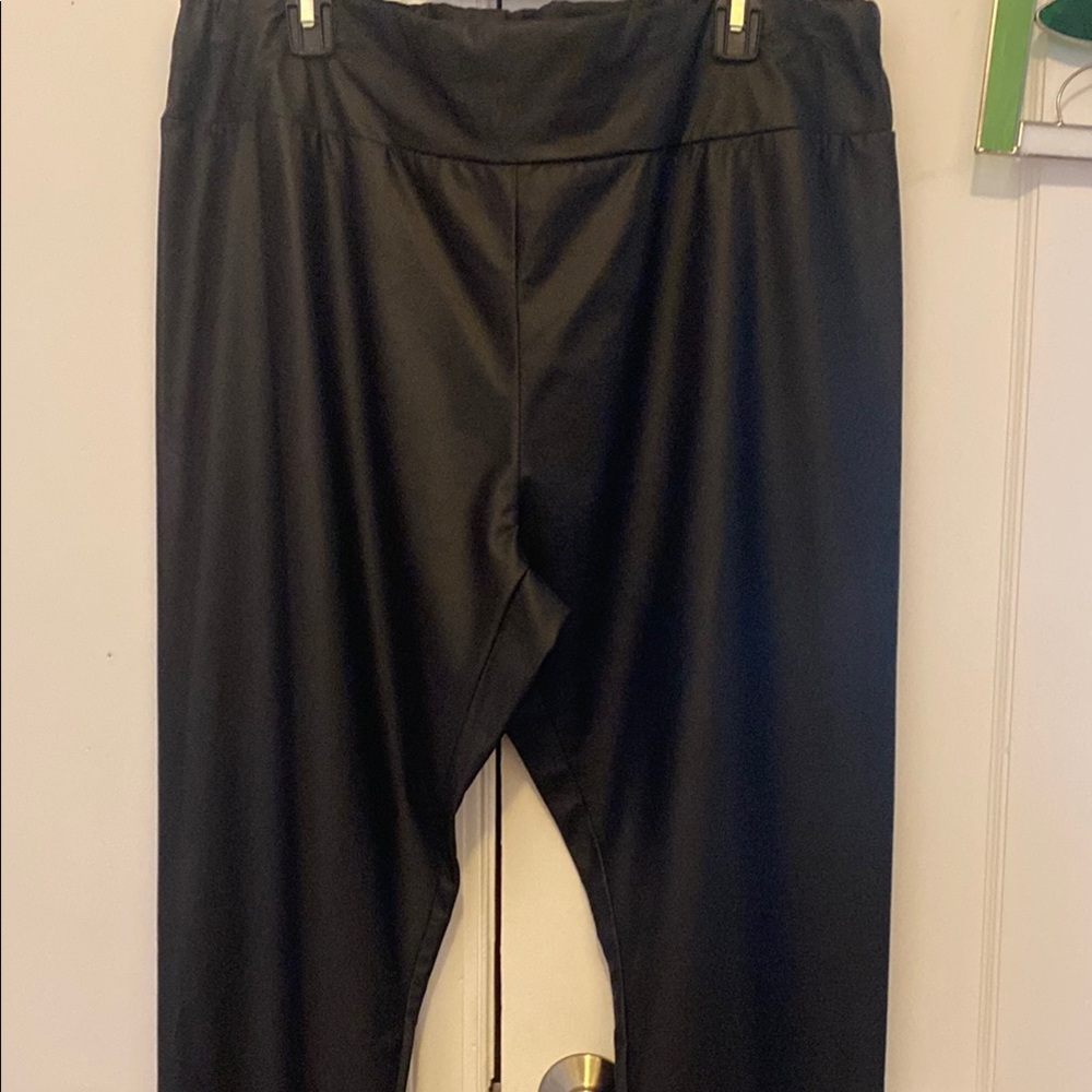 Black Faux Leather Pants